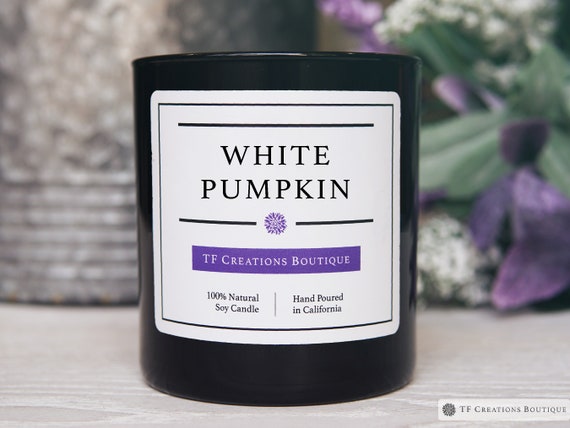 Pumpkin Soy Candle, White Pumpkin, Natural Soy Wax Wooden Wick Candle, Fall Scented Candle, Maple Scented Candle, Holiday Scented Candle