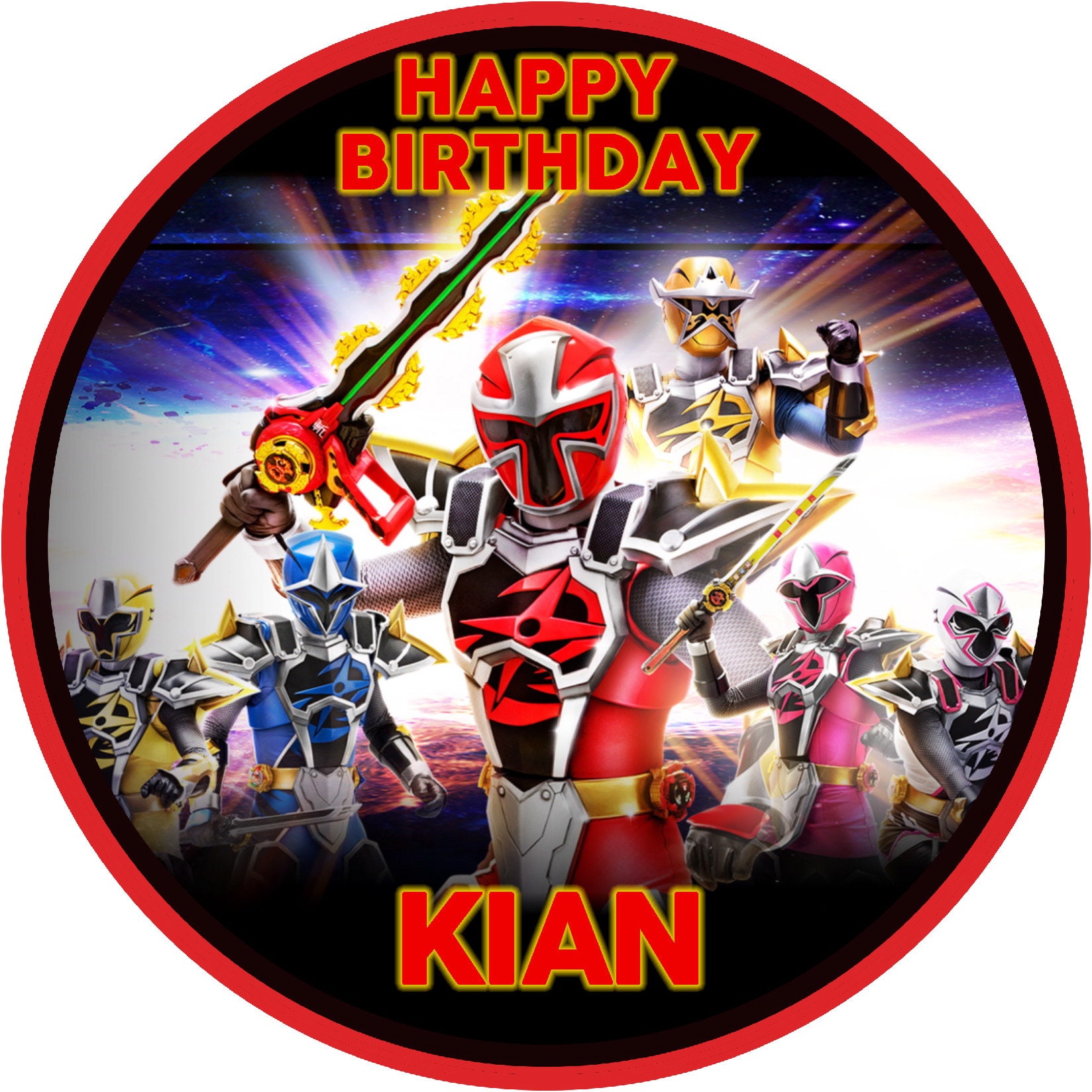 1 x Power Rangers Ninja Steel Topper de pastel - Etsy España 1 x Power Rangers Ninja Steel Topper de pastel - Etsy España