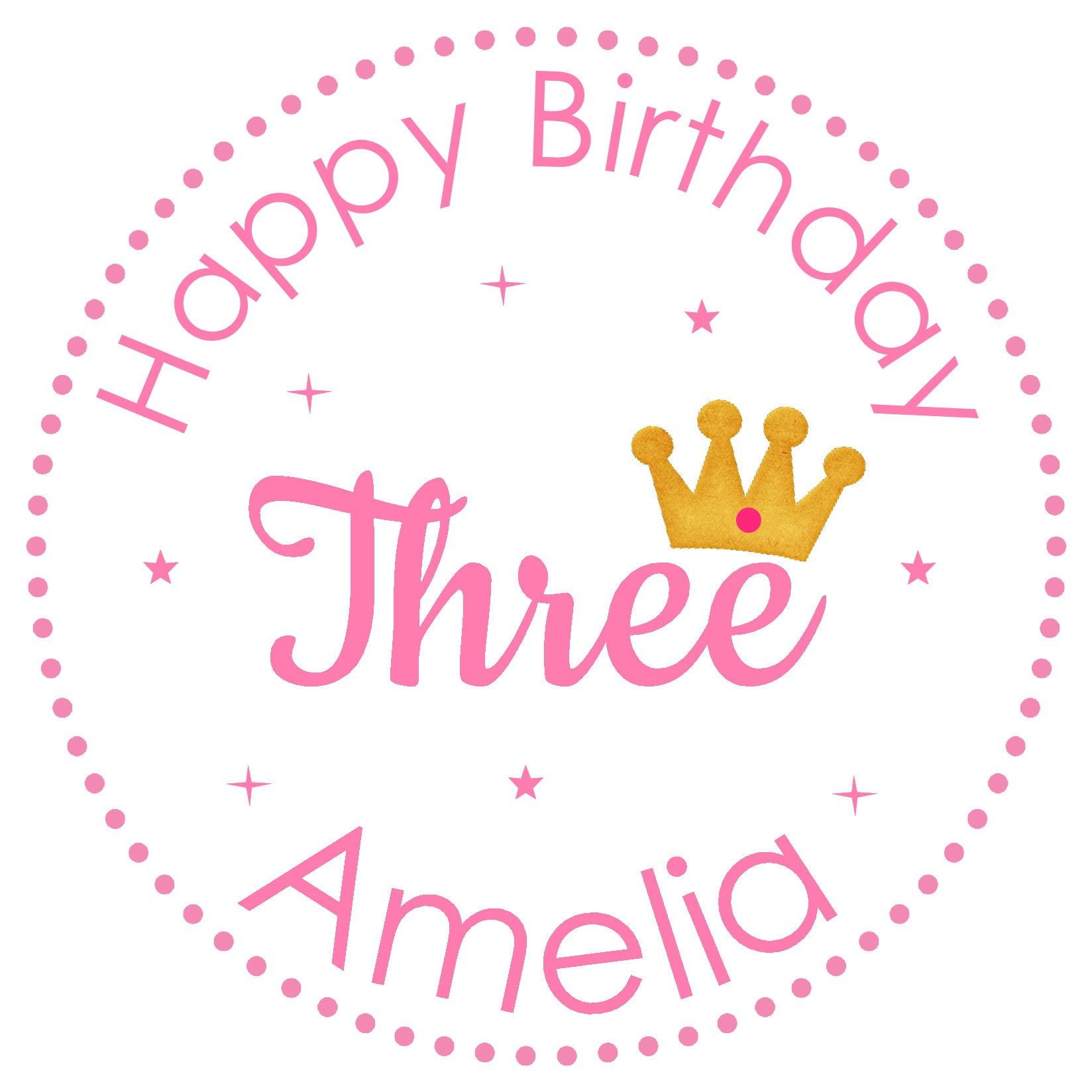 Princess Crown Personalised Edible Cupcake Toppers Etsy