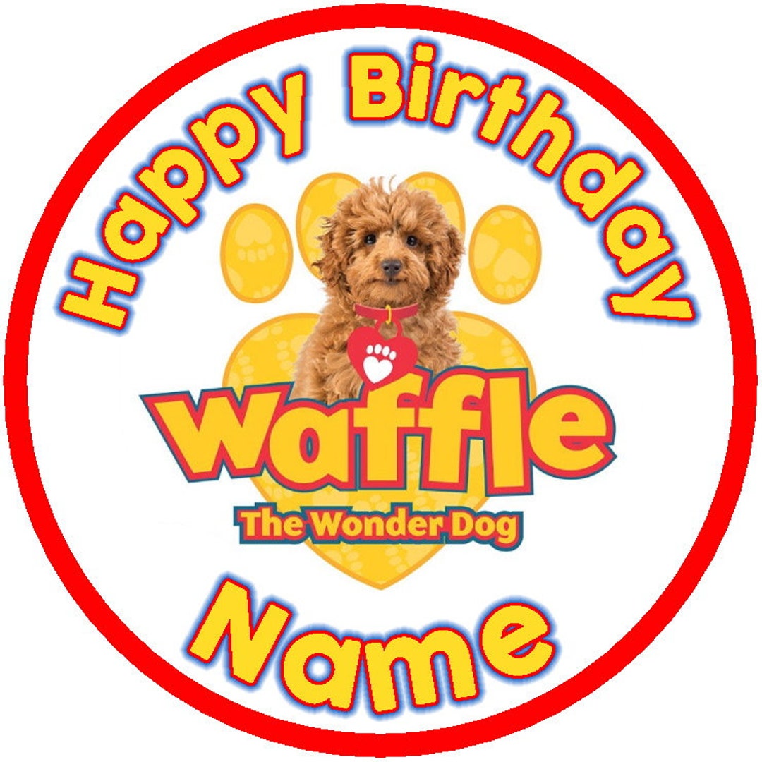 1 X 7.5 Unofficial Waffle Dog Personalised Edible Cake Etsy