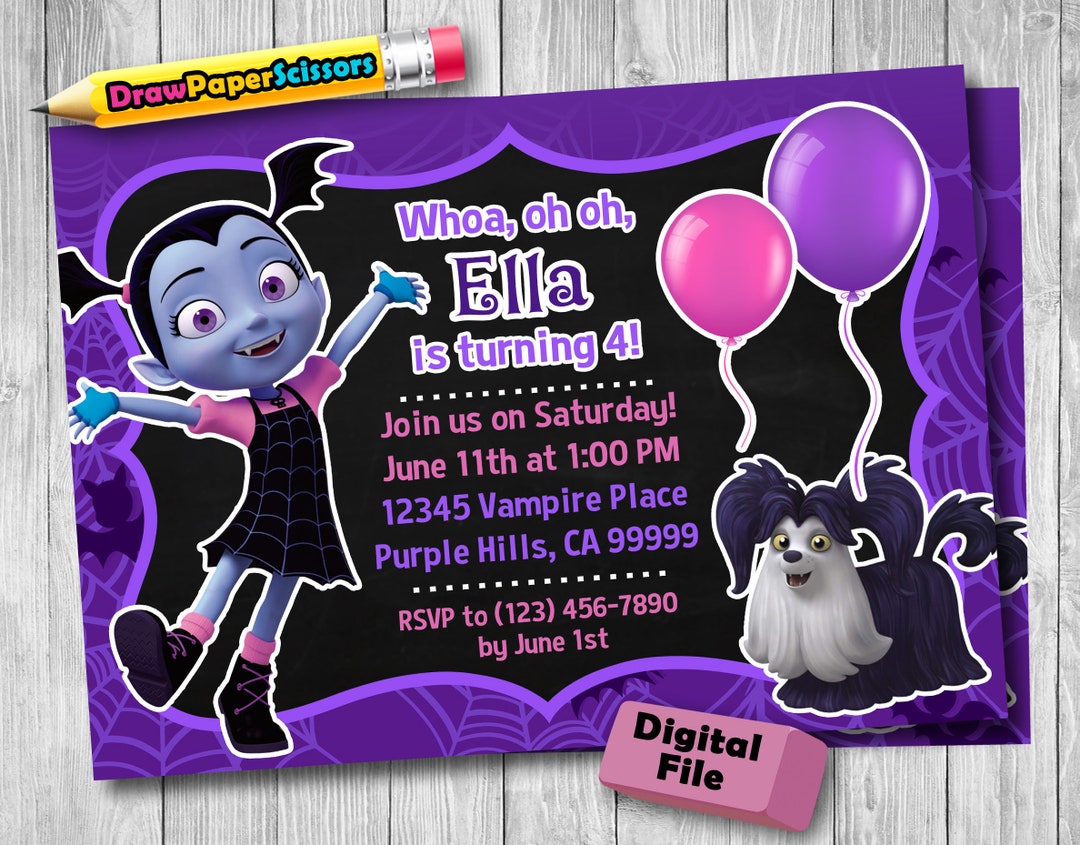 Vampirina Birthday Invitation digital Download Vampirina Invitation