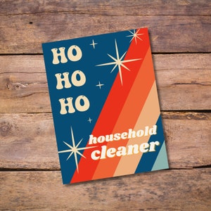 Instant download - Ho Ho Ho Household Cleaner sticker - Print at home