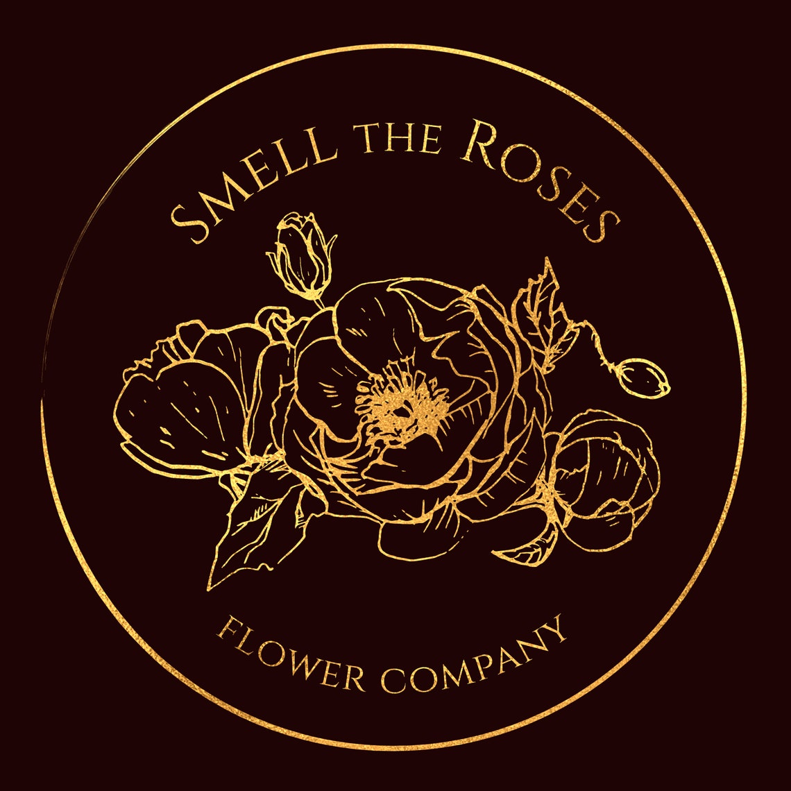 Flower Logo Premade Logo Custom Logo Rose Gold Logo Etsy