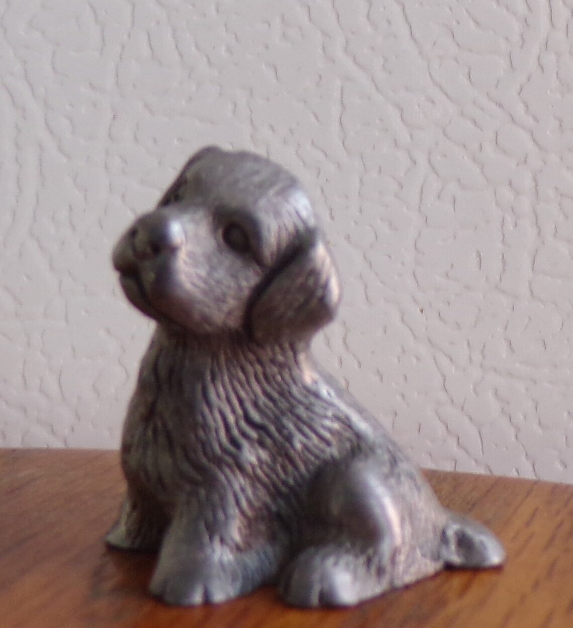 VINTAGE Solid PEWTER DOG 1/2 Wide 1 1 /4 High Etsy