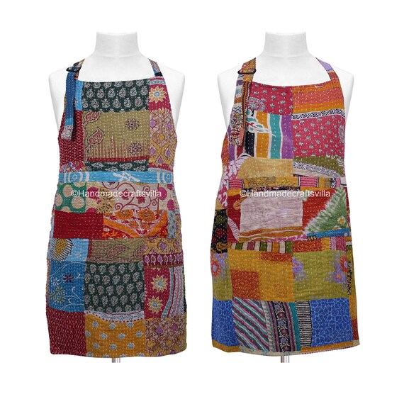 エプロン Kantha Quilt Apron エプロン Kantha Quilt Apron Vintage Kantha Handmade
