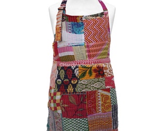 1 Piece Vintage Kantha Handmade Patchwork Quilted Apron