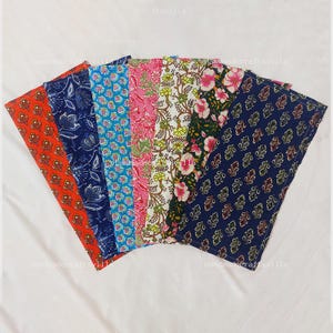 Hand Block Printed Cotton Napkins - Floral Assorted Set of 20