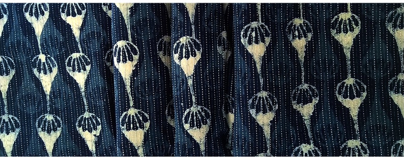Indigo Hand Block Printed 100/% Cotton Fabric Fabric Blue and White Tie Dyed Indigo Cotton Fabric By The Yard With Spoonflower,