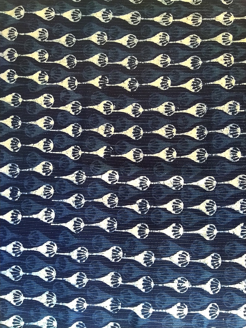 Indigo Hand Block Printed 100/% Cotton Fabric Fabric Blue and White Tie Dyed Indigo Cotton Fabric By The Yard With Spoonflower,