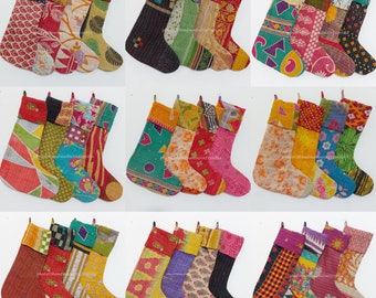 Wholesale Vintage Kantha Stocking ,Cotton Stoking,Christmas stocking,Handmade Stocking,Stocking,Indian stocking  Luxury Stocking