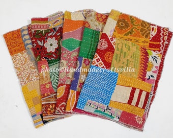 Mixed Assorted Vintage Kantha Patchwork towel,Handmade Colorful  towel,Tea towel,Patchwork towel Kitchen towel, Soft towel