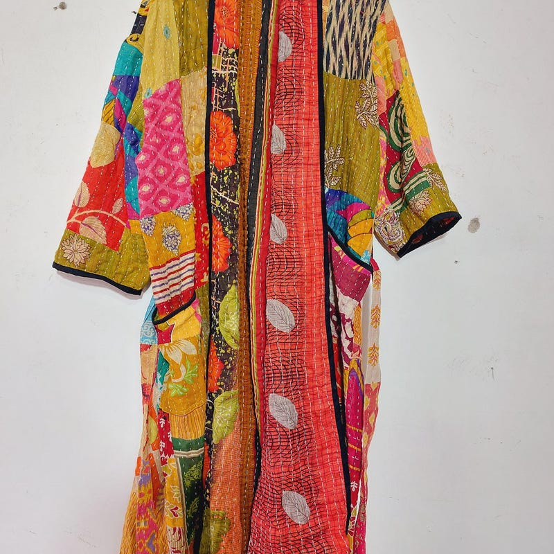 Patchwork Indian Robe - Etsy UK