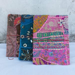 Kantha Patchwork Tagebuch: Vintage Boho Stoff Journal, Handwerker Notizbuch