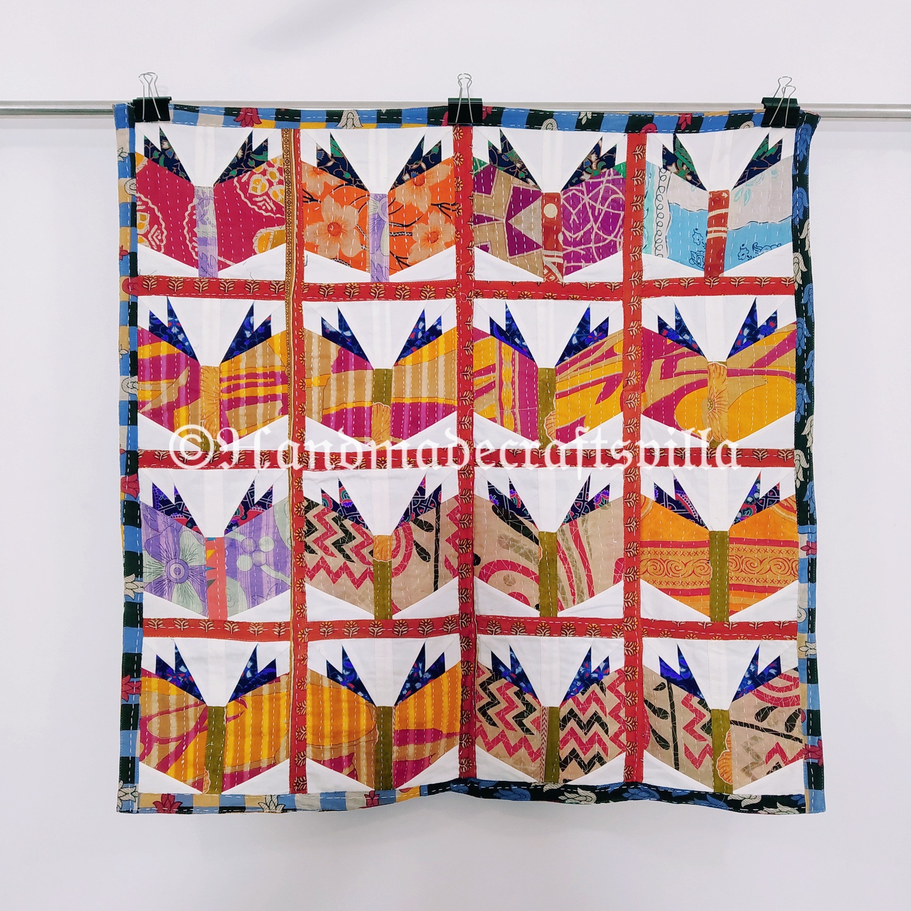 Vintage Kantha Handmade Book Quilt Library Blanket Reading Quilts Reading Blanket Reading Gifts,Book Lover Gifts,Library Gifts