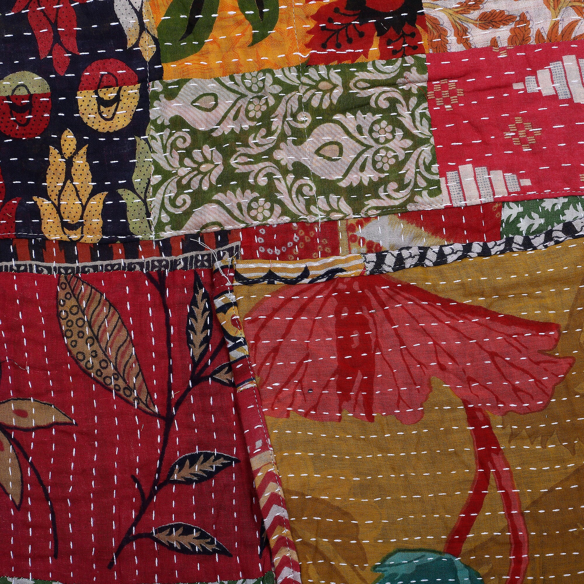 エプロン Kantha Quilt Apron Vintage Kantha Quilted Patchwork Apron Handmade Cotton
