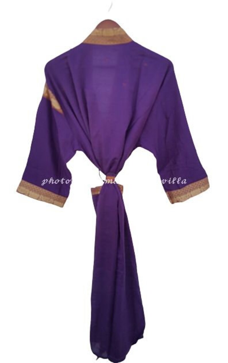 Kimono Robes mixed silk and cotton robe Beach Cover robes kimono Women Dressing,Gown Long kimono Sleepwear Beach Bathrobe