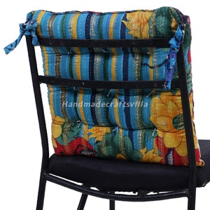 Vintage Kantha handmade Soft chair seat pad dining bed room garden kitchen mat cushion Seat Pad, 15x 15 inch 38x38 cm Set Of 1 Piece image 3