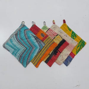 Vintage Kantha Handmade Pot Holder 4 Pcs