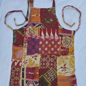 Vintage Kantha Handmade Patchwork Apron 1 Piece