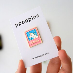 Missing Unicorn Enamel Pin image 2