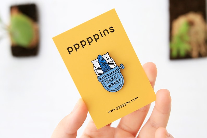 Wakey Wakey Sardine Enamel Pin