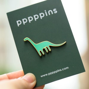 Green Dino Enamel Pin