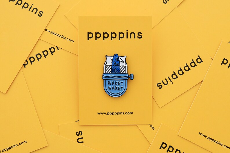 Wakey Wakey Sardine Enamel Pin