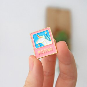 Missing Unicorn Enamel Pin image 3