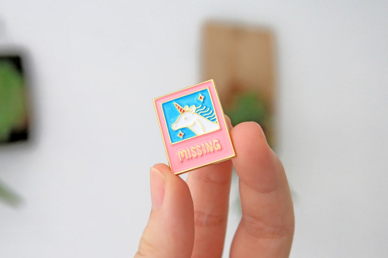 Missing Unicorn Enamel Pin image 3