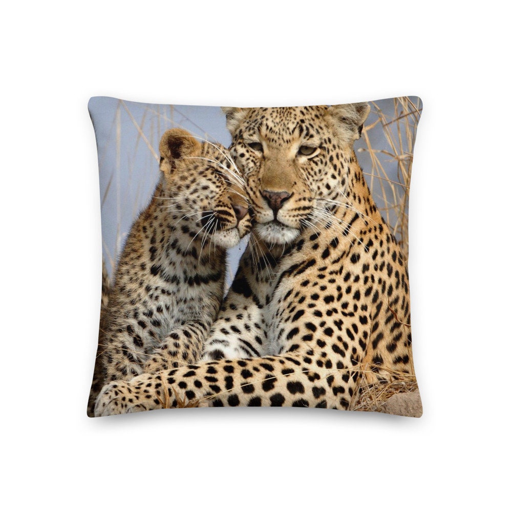 Leopard Premium Pillow Etsy