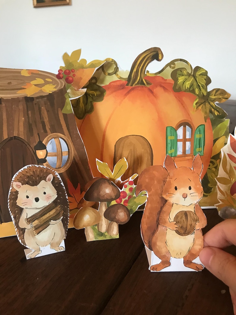 Printable Fall Activities Preschool Autumn Craft, Woodland Animals Play ...