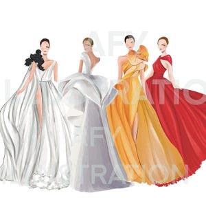 Fashion illustration art, custom fashion illustration, wedding illustrator, fashion sketch, illustrator to hire, bridal illustration