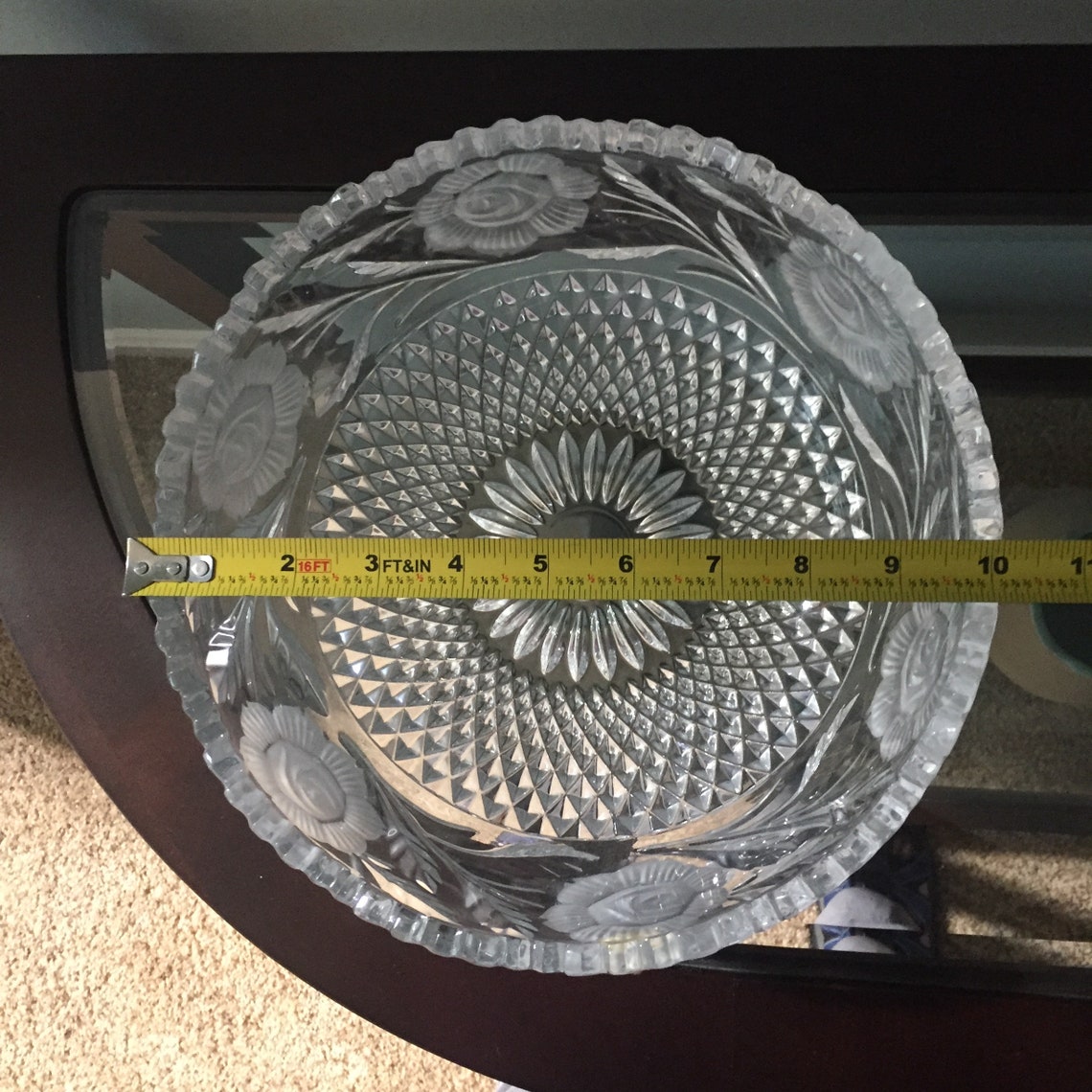 Genuine 24 Lead Crystal Bowl made in West Germany with Etsy.de