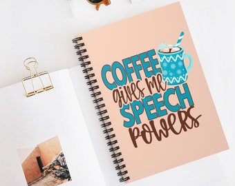 Speech Therapy Notebook | Speech Therapist Gift | 6 x 8” Spiral Notebook for Speech Language Pathologist | Speech Therapist