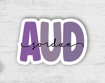 Personalized AUD Audiology Sticker, Custom Gift for Audiologist Graduate