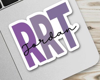 Custom RRT Vinyl Sticker: Personalized Respiratory Therapist Gift