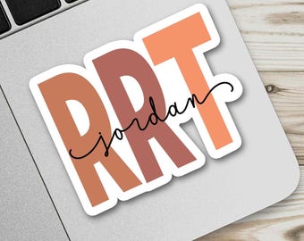 Custom RRT Vinyl Sticker: Personalized Respiratory Therapist Gift