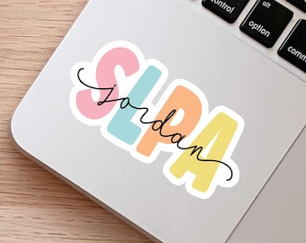 Pegatina personalizada de SLPA: regalo personalizado para logopedas