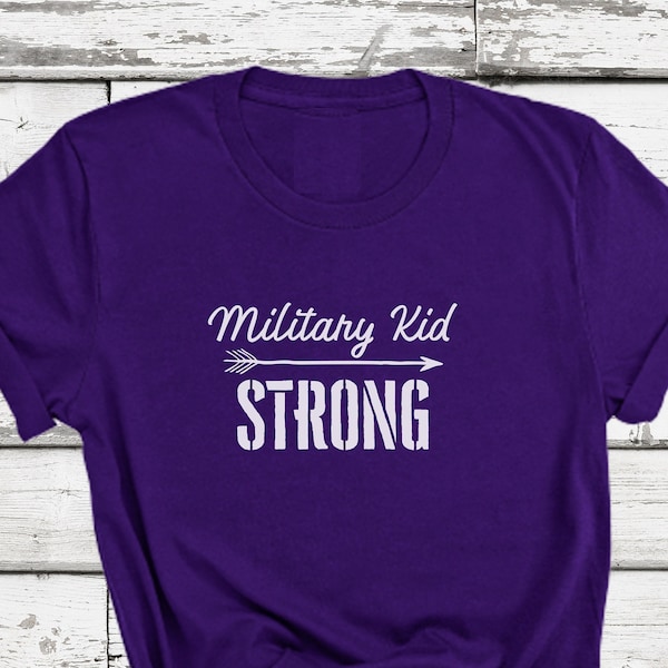 Purple Up for Military Shirt, Month of the Military Child Shirt, Military Kid Strong, Military Mom Shirt, TShirt for Children of Veterans