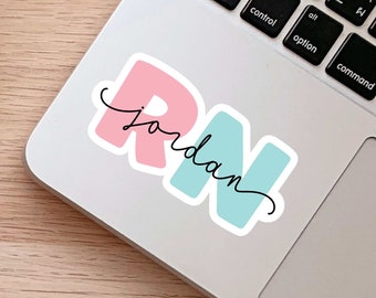 Personalized Nurse Stickers, Personalized Gift for Nursing School Graduation, Custom Name Sticker