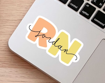 Pegatina personalizada de graduación de enfermería: regalo con nombre personalizado