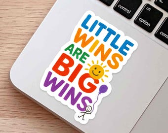Little Wins Sticker: Pediatric SLP Gift, School Counselor Decal