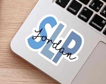 Pegatina personalizada de logopeda, regalo personalizado para logopedas