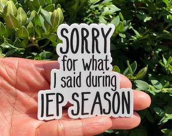 Speech Therapy Sticker | Funny IEP Meeting | Special Education Teacher Decal | SLP Sticker | SLPA Sticker | Adhesive Die Cut Vinyl Decal sp1