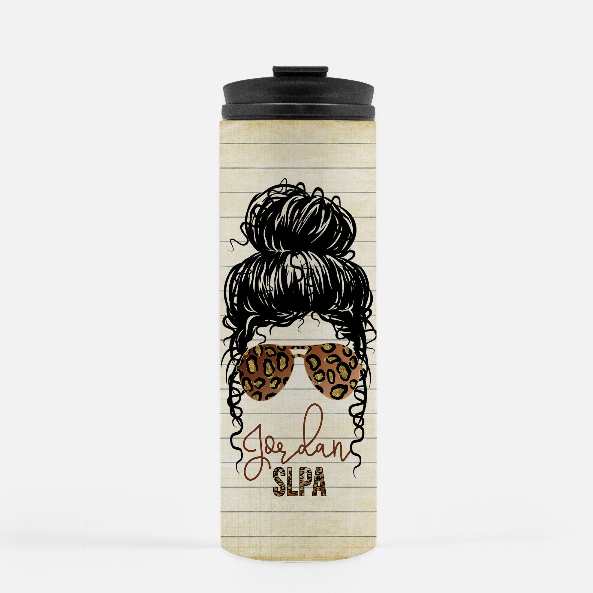 Customized SLPA Speech Therapy Tumbler With Leopard Accents - Etsy