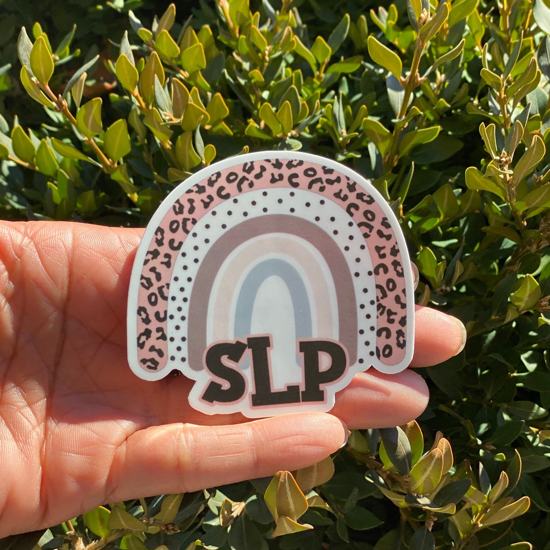 Leopard Rainbow SLP Sticker - Speech Language Pathologist Gift - Etsy