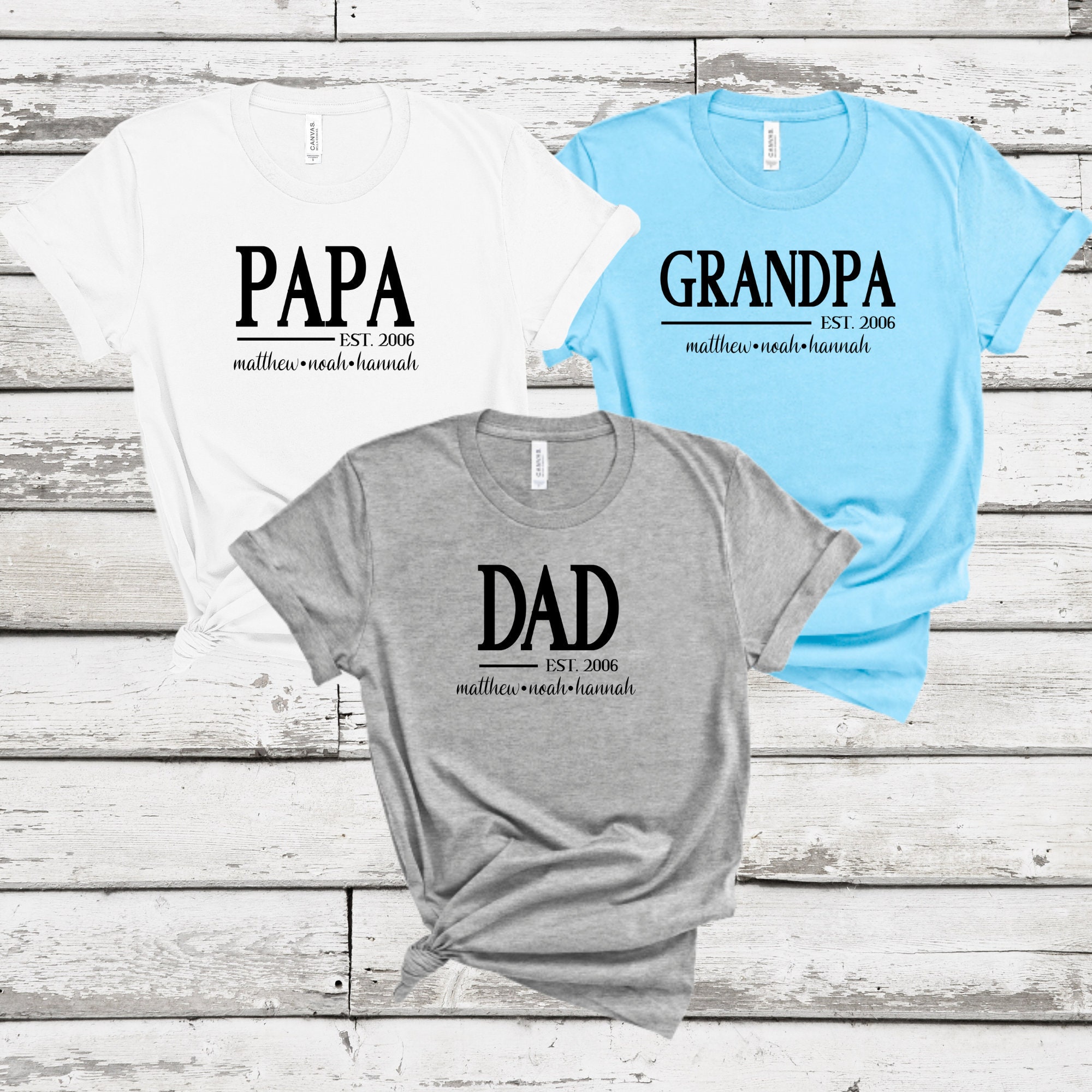 Customized Father's Day Shirt Personalized Tshirt for Etsy