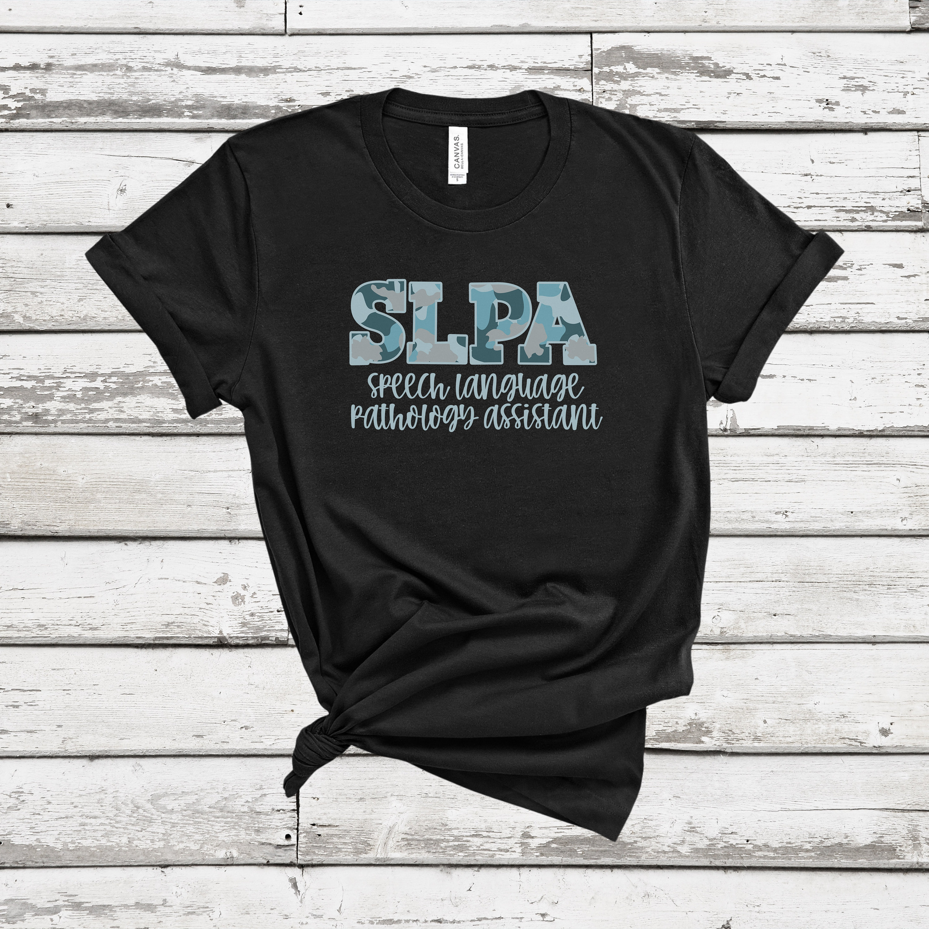 Speech Therapy Shirt Camo Font for SLPA Speech Therapist - Etsy