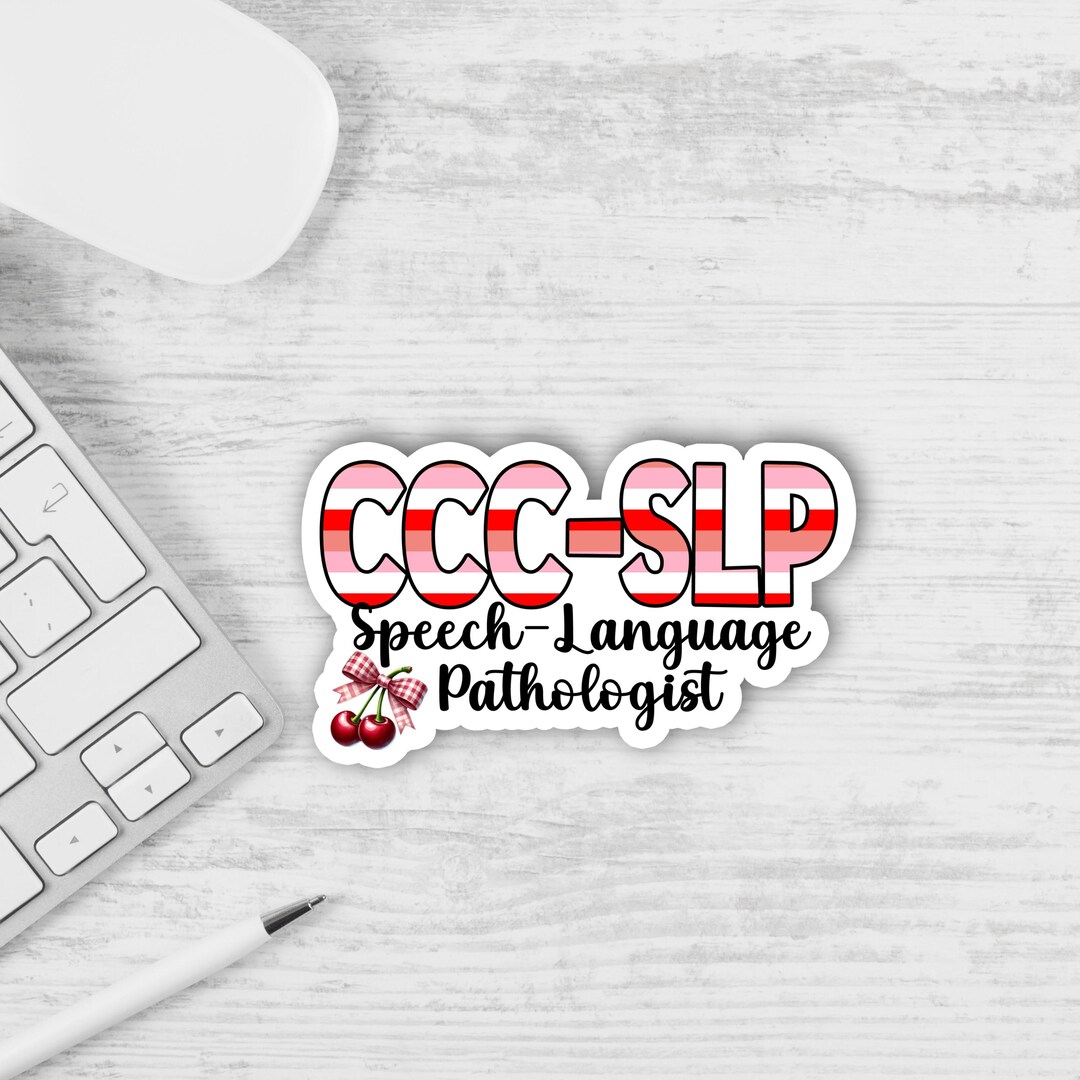 Retro CCC-SLP Cherry Sticker: Speech-language Pathologist Gift - Etsy