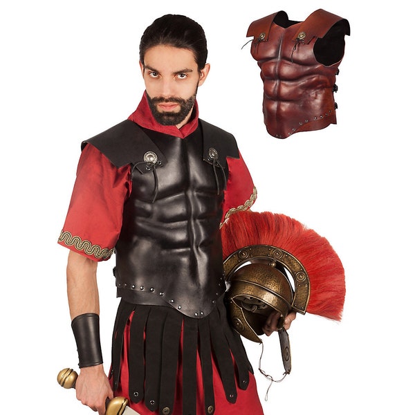 Leather Armor - Centurion - LARP Leather Armor - Roman Inspired Molded Muscle Armor 2mm Cow Leather Muscle Body Gladiator